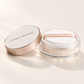 Lauren Brooke Silk Veil powder in an open 13 g jar with puff and rose gold lid