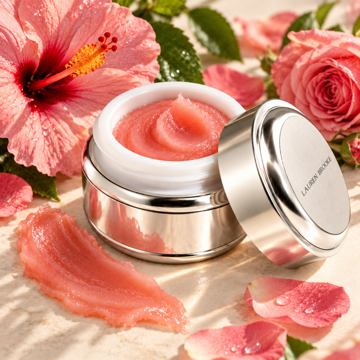 Hibiscus Rose Organic Intensive Skin Thérapie with floral botanicals for deeply moisturized, soft skin
