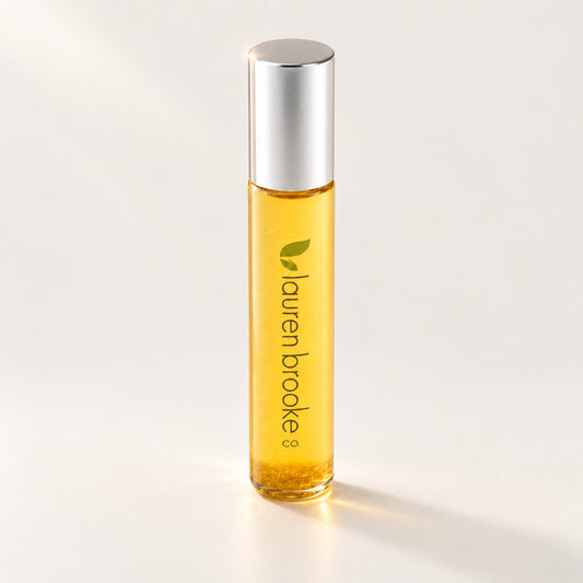 Lauren Brooke Daily Blemish Spot Treatment in a slim clear bottle with a silver cap